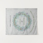 ユーカリの花輪 緑のウェディングギフト  マッチ タペストリー (正面(横))