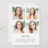 ユーカリの花輪 | 複数写真グリッド 卒業 招待状 (裏面)