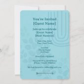 ユーカリの葉と praying mantis オーストラリアの植物芸術 招待状 (裏面)