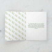 ユーカリの葉のグリーンウェディングカード サンキューカード (内部)