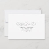 ユーカリの葉のグリーンウェディング RSVP カード (裏面)