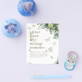 ユーカリの葉のボタニカルウェディング チラシ (シングル)