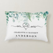 ユーカリの葉の森のフェルン夫婦名前 アクセントクッション (裏面)