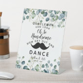 ユーカリの葉の紳士バスルーム結婚ズ 台座サイン (インサイチュ)