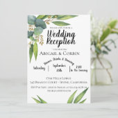 ユーカリの葉の結婚式招待状 招待状 (スタンド正面)