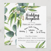 ユーカリの葉の結婚式招待状 招待状 (正面/裏面)