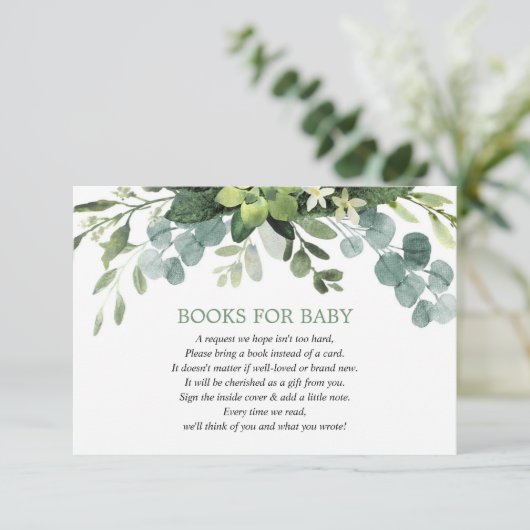 ユーカリの葉の緑の本の要求の囲い エンクロージャーカード (スタンド正面)