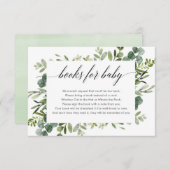 ユーカリの葉の緑の本の要求 エンクロージャーカード (正面/裏面)