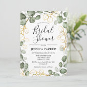 ユーカリの葉の花輪 ブライダルシャワー 招待状 (スタンド正面)