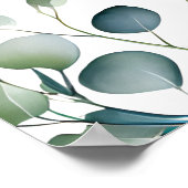 ユーカリの葉の葉の緑は自分を作成 ポスター (角)