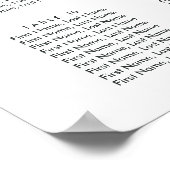 ユーカリの葉の14表結婚のシーティングチャート ポスター (角)