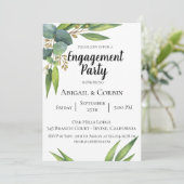 ユーカリの葉エンゲージメントパーティー招待状 招待状 (スタンド正面)