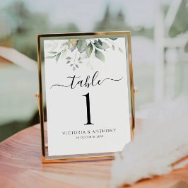 ユーカリの葉結婚の表番号 テーブルナンバー