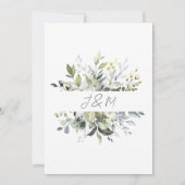 ユーカリの葉結婚50周年 招待状 (裏面)