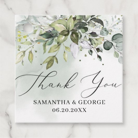 ユーカリの葉葉の結婚ボホ フェイバータグ (正面)