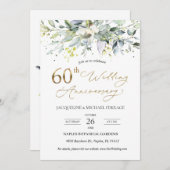 ユーカリの葉60結婚周年 招待状 (正面/裏面)