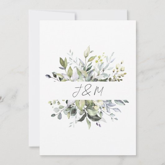 ユーカリの葉70結婚周年 招待状 (裏面)