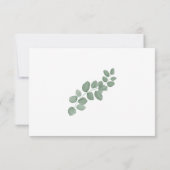 ユーカリの葉 ウェディングレセプションカード 招待状 (裏面)