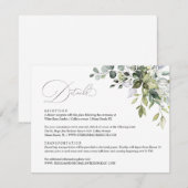 ユーカリの葉 ウェディング詳細カード 招待状 (正面/裏面)