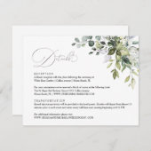 ユーカリの葉 ウェディング 詳細カード 招待状 (正面/裏面)