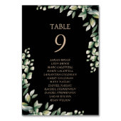 ユーカリの葉 エレガントなテーブルカード テーブルナンバー (裏面)