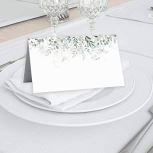 ユーカリの葉 グリーン エレガント モダン プレイスカード