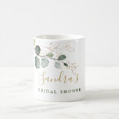 ユーカリの葉 ゴールド フローラル, 名前 コーヒー コーヒーマグカップ (中央)