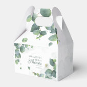ユーカリの葉 ボタニカルグリーン ブライダルシャワー フェイバーボックス (正面サイド)