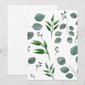 ユーカリの葉 招待状 (正面/裏面)