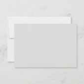 ユーカリの葉 白 グレー エレガントな結婚式 RSVP 招待状 (裏面)