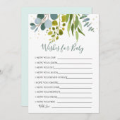 ユーカリの赤ちゃんシャワーゲーム招待状 招待状 (正面/裏面)