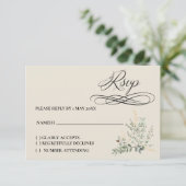 ユーカリの返信カード 出欠カード (スタンド正面)