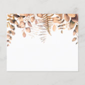 ユーカリの金の秋誕生日の日付を保存 チラシ (裏面)