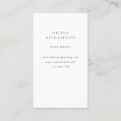 ユーカリの頂上|の水彩画の葉およびモノグラム 名刺 (裏面)