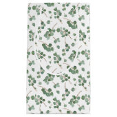 ユーカリの1ドル銀貨の木の群葉パターン スモールペーパーバッグ (正面)