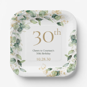 ユーカリの30歳の誕生日 ペーパープレート