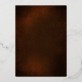 ユーカリはっきりしたパイルワイルドフラワーオレンジ結婚のホイル 箔招待状 (裏面)