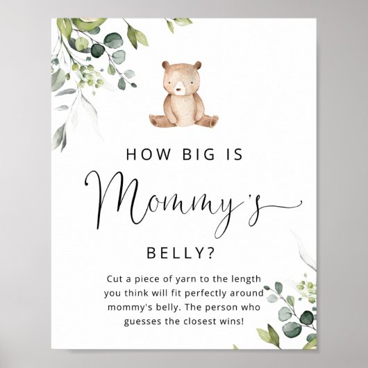 ユーカリはママの腹のゲームがどれくらい大きいかを負う ポスター (正面)