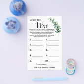 ユーカリはワインカップルのシャワーゲームカードを推測 チラシ (シングル)