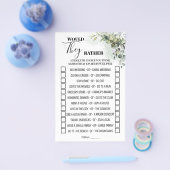 ユーカリは彼らはむしろゲームカードをシャワーするだろう チラシ (シングル)