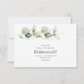 ユーカリは私のブライドメイド提案カードになる 招待状 (裏面)