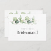 ユーカリは私のブライドメイド提案カードになる 招待状 (正面/裏面)