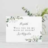 ユーカリは私のメイド・オブ・オーナー（花嫁付き添い人）か？カード 招待状 (スタンド正面)