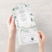 ユーカリは自分の中で結婚羨ましい オールインワン招待状 (貼ってはがせる)