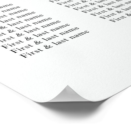 ユーカリひまわりフローラ結婚のシーティングチャート ポスター (角)