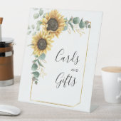 ユーカリひまわりブライダルシャワーカードとギフト 台座サイン (インサイチュ)