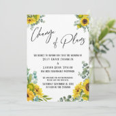 ユーカリひまわりプランのカード結婚の変更 招待状 (スタンド正面)