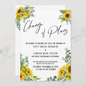 ユーカリひまわりプランのカード結婚の変更 招待状 (正面/裏面)