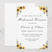 ユーカリひまわりリハーサル夕食招待状 招待状 (正面/裏面)