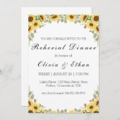 ユーカリひまわりリハーサル夕食招待状 招待状 (正面/裏面)